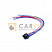 Автомобильный видеорегистратор CARVIS MD-448HDD в металлическом корпусе с ребрами охлаждения и множественными портами, включая USB и HDMI, и светодиодными индикаторами работы, в комплекте с подключенными кабелями для видео и питания, идеально подходящий для использования в системах автомобильного видеонаблюдения.